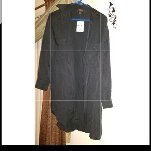 NWT Black Forever 21 long button down